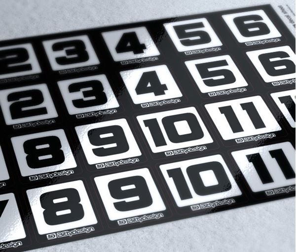 Picture of Race Numbers Decal sheet 