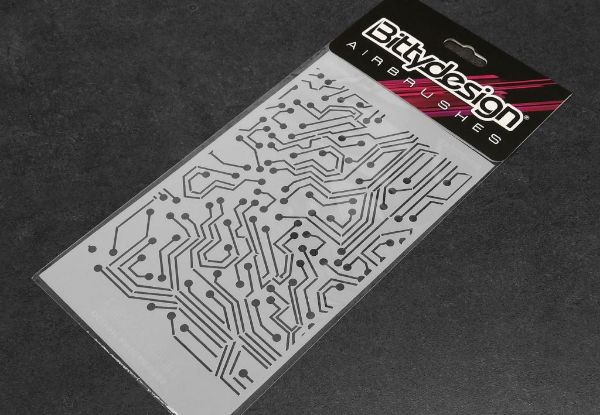 Immagine di Stencil vinile 'Electronic Circuit'