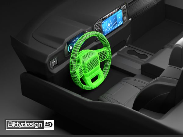 Picture of Steering wheel for interior cockpit ROCK1 body