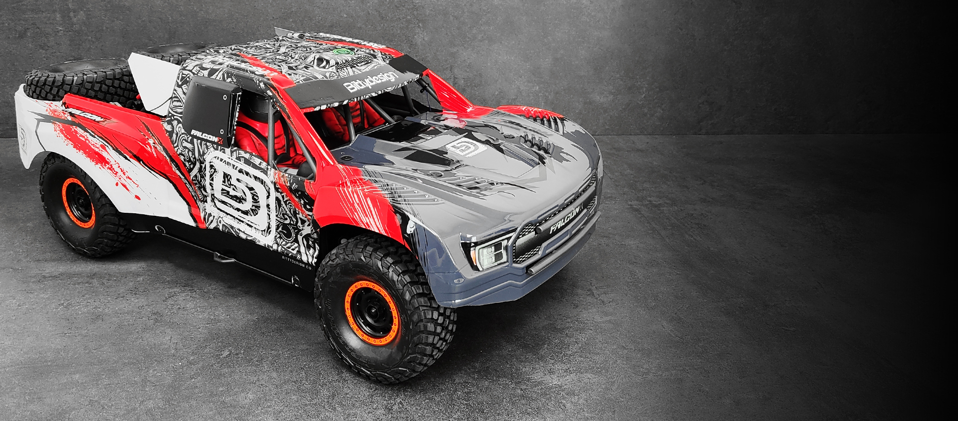 Immagine di Carrozzeria 1/7 FALCON-X TRAXXAS UDR Pre-verniciata e Pre-tagliata