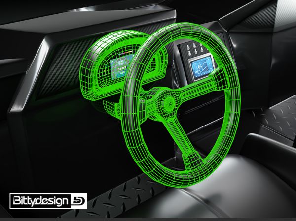Picture of Steering wheel for interior cockpit RR-baja/ultra body