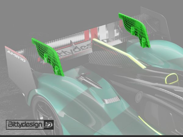 Immagine di Pinne ala estetiche per carrozzeria LMH AMR10