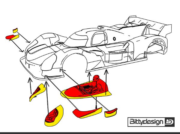Immagine di Kit estetico per carrozzeria GR010 LMH