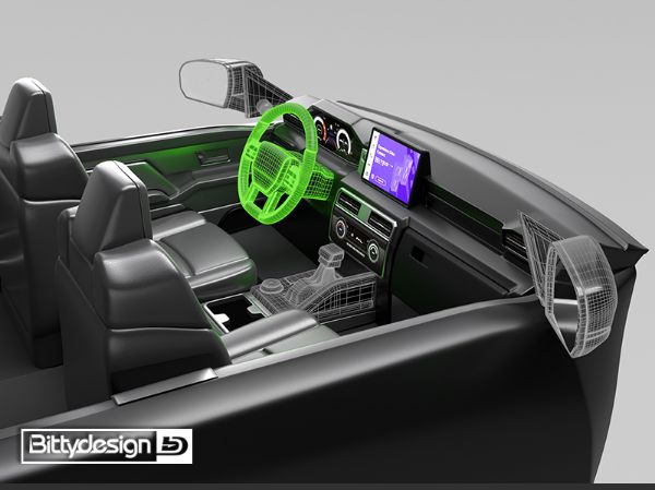 Immagine di Volante per cockpit interno carrozzeria T400