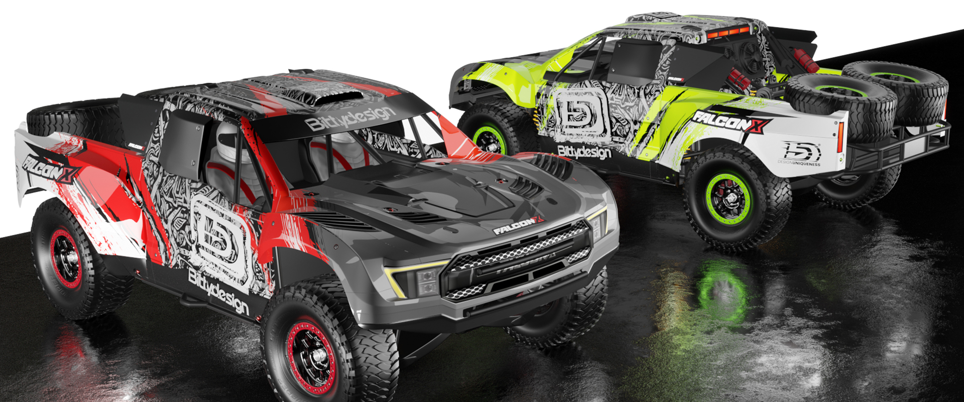 Bittydesign - FALCON-X 1/7 TRAXXAS UDR Pre-Painted & Pre-Cut Bittydesign - FALCON-X 1/7 TRAXXAS UDR Pre-Painted & Pre-Cut