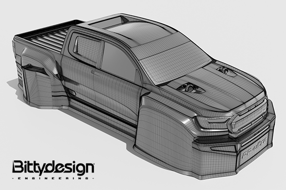 リッコー　ボディデザイン　Body-Design　Riccoh Bittydesign - RR-ultra 1/10 clear body for 313mm (12,3