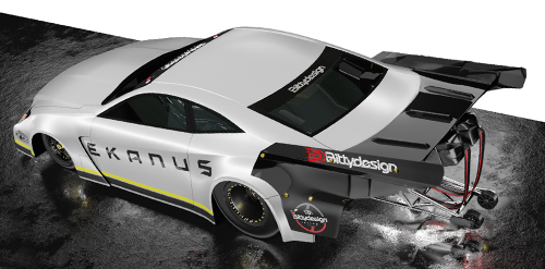 Bittydesign - EKANUS 1/10 No Prep Drag racing body