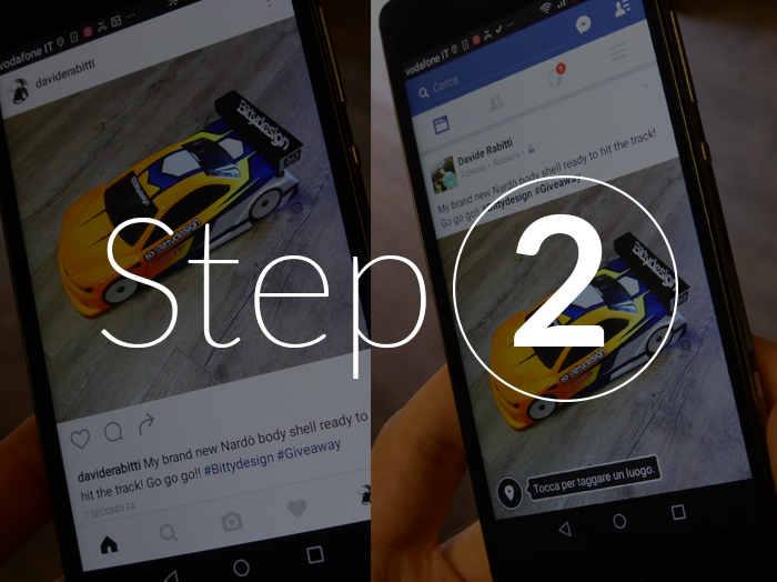 Step 2: share your photo on Instagram and Facebook.