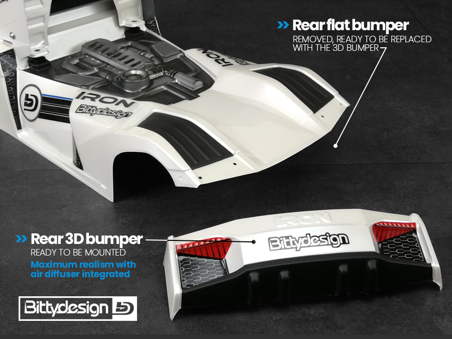 Flat bumper off - Ready for 3D bumper installation